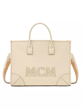 MCM | Ledertasche - Tote Bag MÜNCHEN | creme