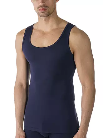MEY | Athletic Shirt Casual Cotton Light Grey Melange | blau