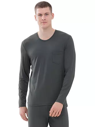 MEY | Pyjama Langarmshirt | grau