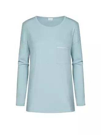 MEY | Pyjamashirt CLASSY NIGHTS waterscape | hellblau