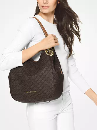 MICHAEL KORS | Ledertasche - Hobo Lillie | beige