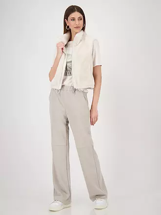 MONARI | Gilet in Felloptik | creme
