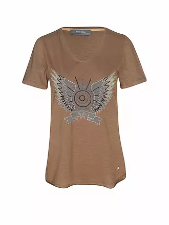 MOS MOSH | T-Shirt MMGETHIO-SSTEE | hellbraun