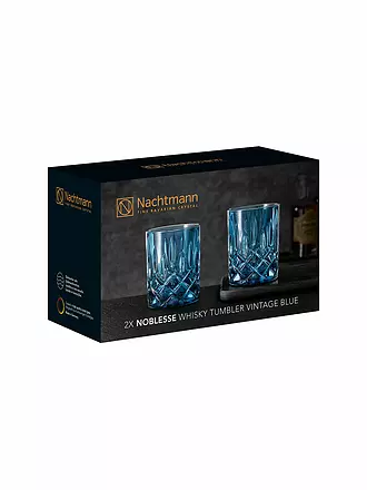 NACHTMANN | Whiskeyglas 2er Set Noblesse Vintage Blue 295ml | blau