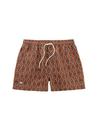 OAS | Badeshorts  Emerald Stripe | rot