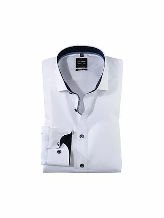 OLYMP LEVEL FIVE | Hemd Body Fit Extralange Ärmel | weiss