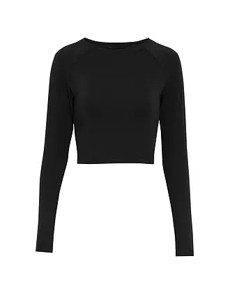 ON | Langarmshirt Cropped Fit | schwarz
