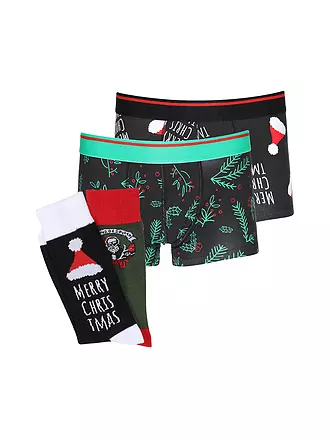 ONLY & SONS | Herren Socken und Pants Geschenkebox 4er Pkg. ONSX-MAS | schwarz