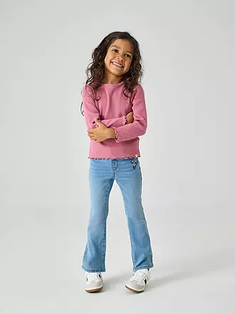ONLY | Mädchen Jeans Wide Fit KMGROYAL FLARED FLOWER | hellblau