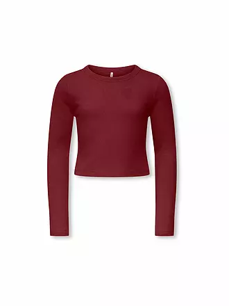 ONLY | Mädchen Langarmshirt KOGBINA | dunkelrot