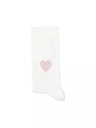 OOLEY | Socken ICON  glitter love red | weiss