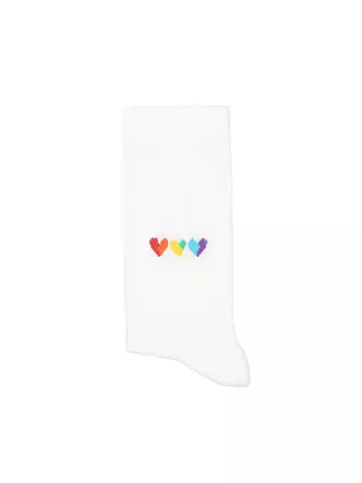 OOLEY | Socken ICON  glitter love red | weiss