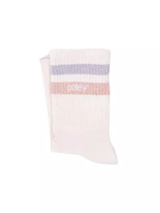 OOLEY | Socken STREETMOOD lilac glitter | weiss