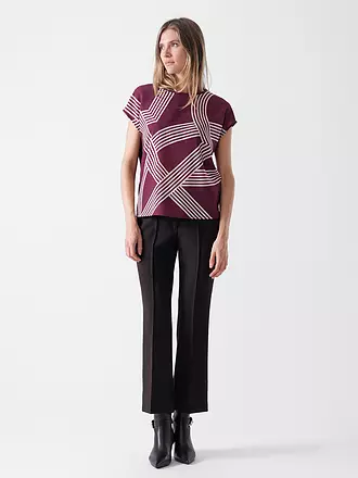 OPUS | Blusenshirt SABETHI PRINT | dunkelrot