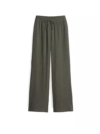 OPUS | Hose Jogging Fit MAROU CRINKLE | dunkelgrün