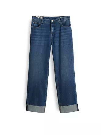 OPUS | Jeans Straight Fit LANI TURN UP | blau