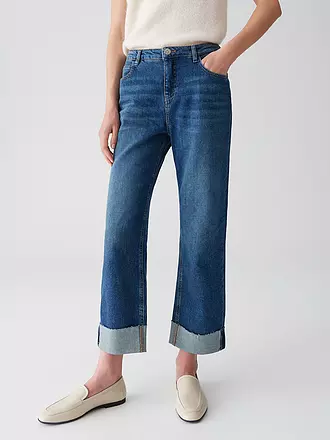 OPUS | Jeans Straight Fit LANI TURN UP | blau