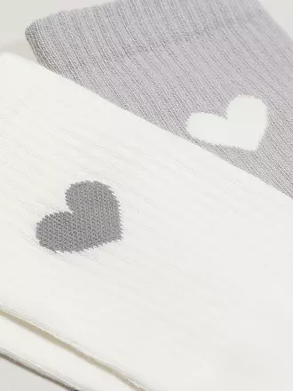 OPUS | Socken YENNIS LOVE 2er Pkg. hazy fog melange | creme