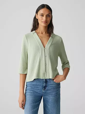 OPUS | Strickjacke SEMIPA | grün