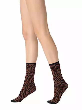 OROBLU | Feinstrumpfsocken SAVAGE 50 black / cacao | olive