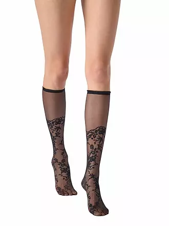 OROBLU | Kniestrümpfe SEDUCTIVE LACE 20 black | schwarz
