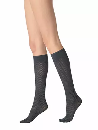 OROBLU | Kniestrümpfe TWEED 40 cacao 3 | grau