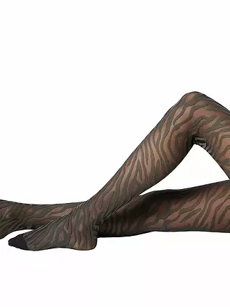 OROBLU | Modestrumpfhose SAVAGE ZEBRA 30 black / cacao | olive