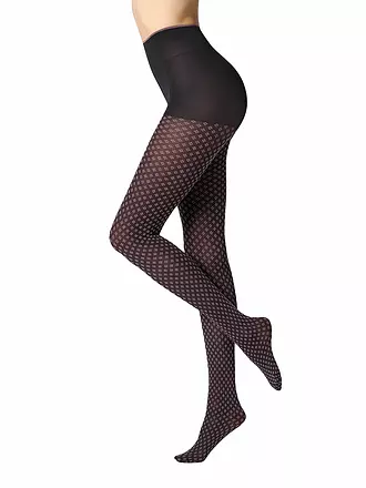 OROBLU | Modestrumpfhose TIE PATTERN 50 black / rose | olive