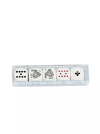 PIATNIK | Pokerwürfel 5 Stück | weiss