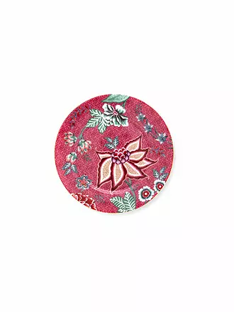 PIP STUDIO | Dessertteller 17cm Flower Festival Dark Pink | hellblau