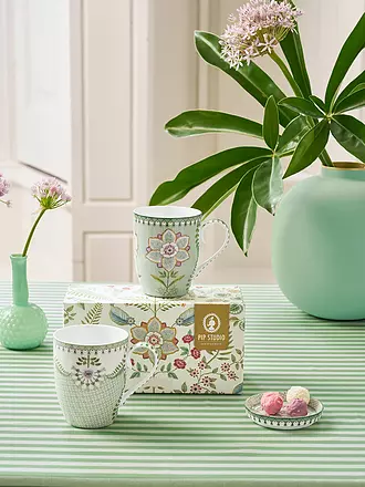 PIP STUDIO | Henkelbecher 2er Set Large LILY & LOTUS 350ml | hellgrün