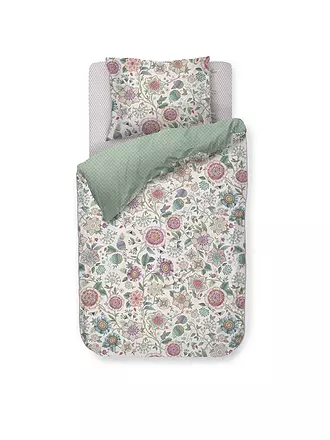 PIP STUDIO | Perkal Bettwäsche VIVA LAS FLORES 70x90cm/140x200cm Green | weiss