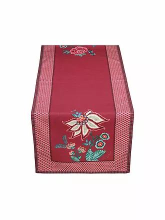 PIP STUDIO | Tischläufer 50x150cm FLOWER FESTIVAL dark pink | hellblau