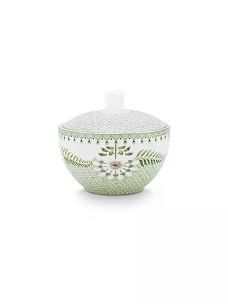 PIP STUDIO | Zuckerdose 300ml LILY & LOTUS Tiles Lilac | hellgrün