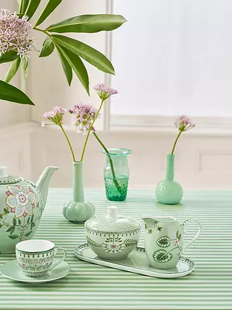 PIP STUDIO | Zuckerdose 300ml LILY & LOTUS Tiles Lilac | hellgrün