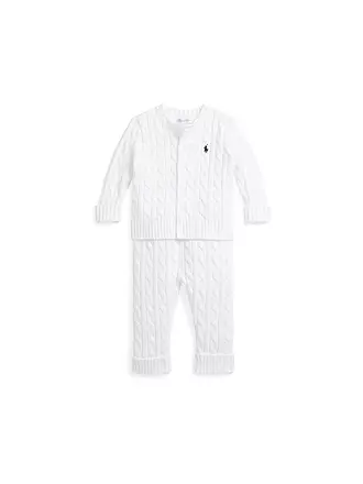 POLO RALPH LAUREN | Baby Set 2-tlg Cardigan und Hose | weiss