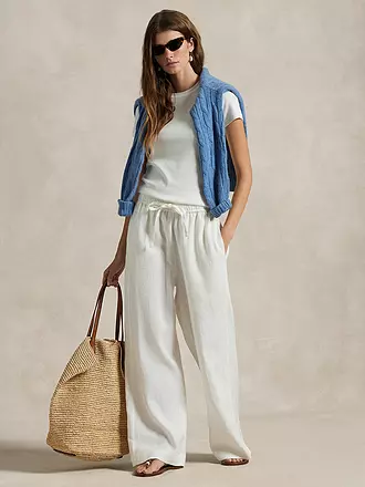 POLO RALPH LAUREN | Leinenhose 7/8 | weiss