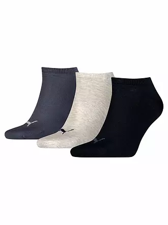 PUMA |  Sneakersocken 3er Pkg blue/grey melan | bunt