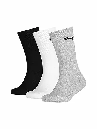 PUMA | Kinder Sportsocken 3er Pkg grey white blac | weiss