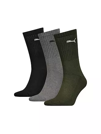 PUMA | Sportsocken 3er Pkg anthracite | olive