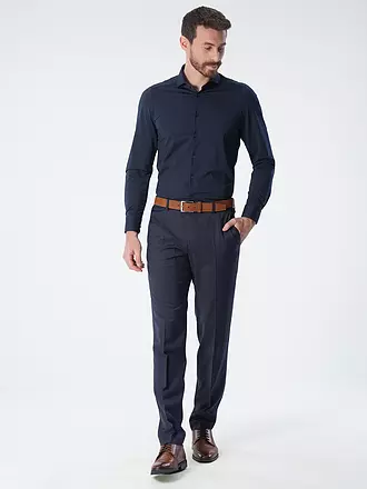 PURE | Jerseyhemd Slim Fit | dunkelblau