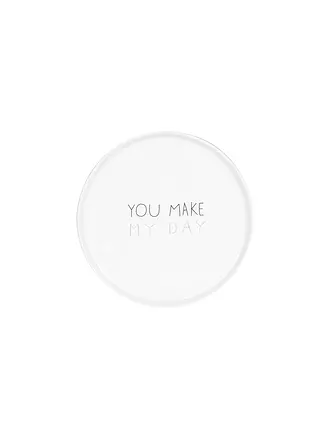 RAEDER | DINING Breakfast Teller klein You make my day 11cm | weiss
