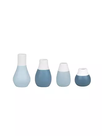 RAEDER | Mini Pastellvasen 4er Set | blau