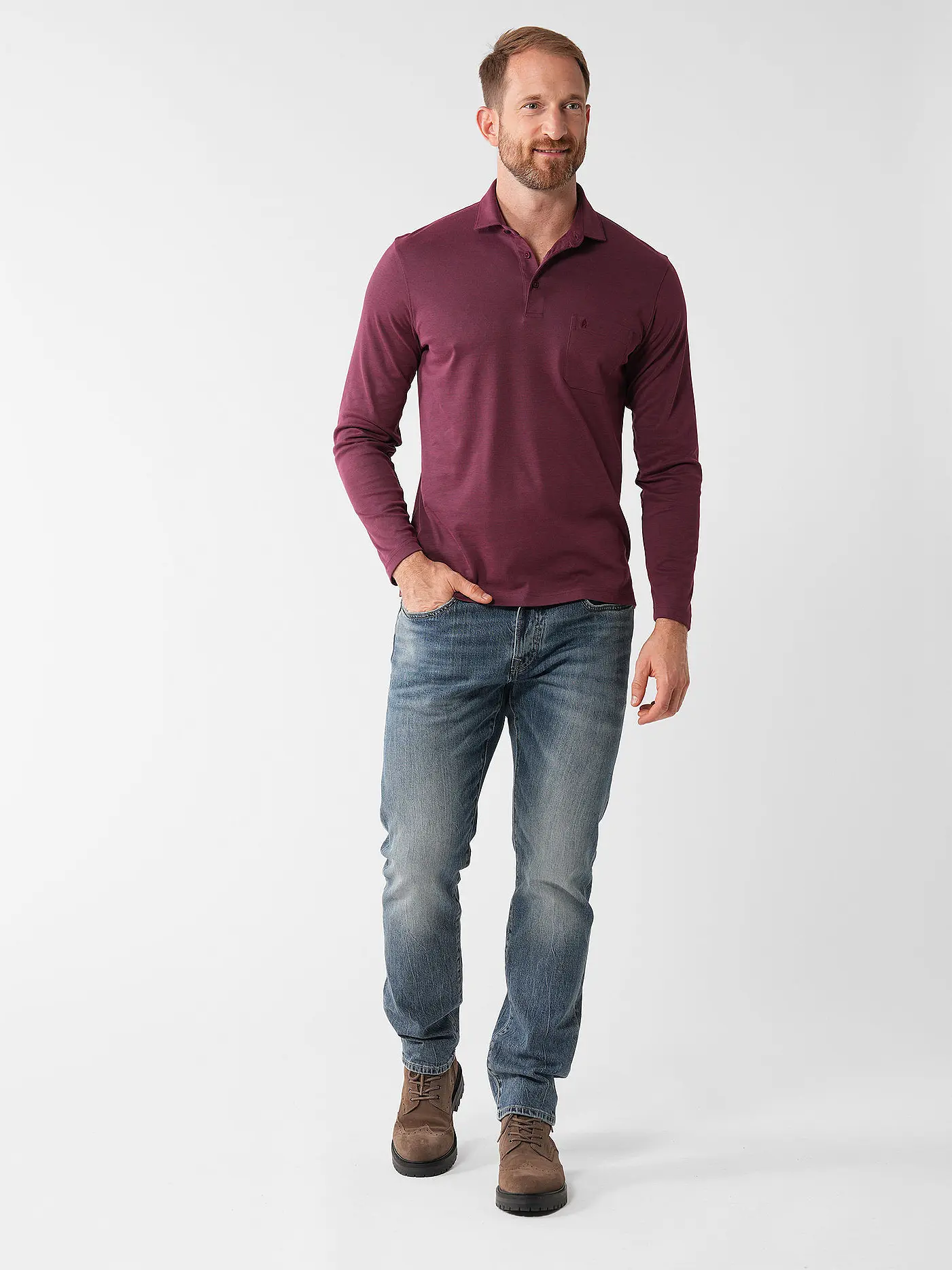 RAGMAN | Poloshirt | beere