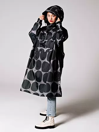 RAINKISS | Regenjacke - Regenponcho Black Polka | petrol