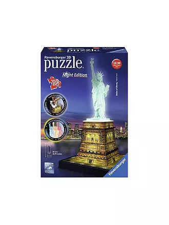 RAVENSBURGER | 3D Puzzle - Freiheitsstatue bei Nacht | keine Farbe
