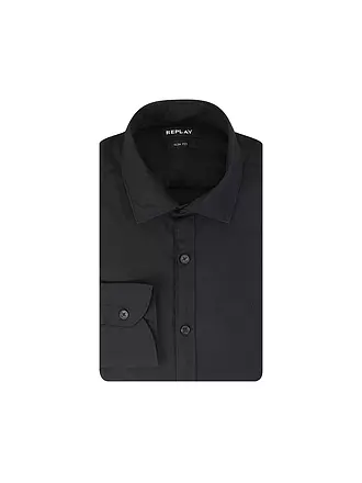 REPLAY | Hemd Slim Fit | schwarz