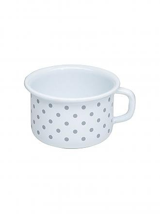RIESS | Kaffeeschale 10cm / 0,4l Pünktchen Grau | weiß