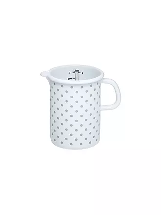 RIESS | Küchenmass 10cm / 1l Pünktchen Grau | weiss