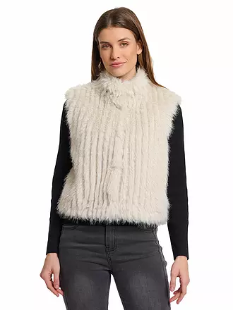 RINO&PELLE | Gilet in Felloptik DAVA | creme